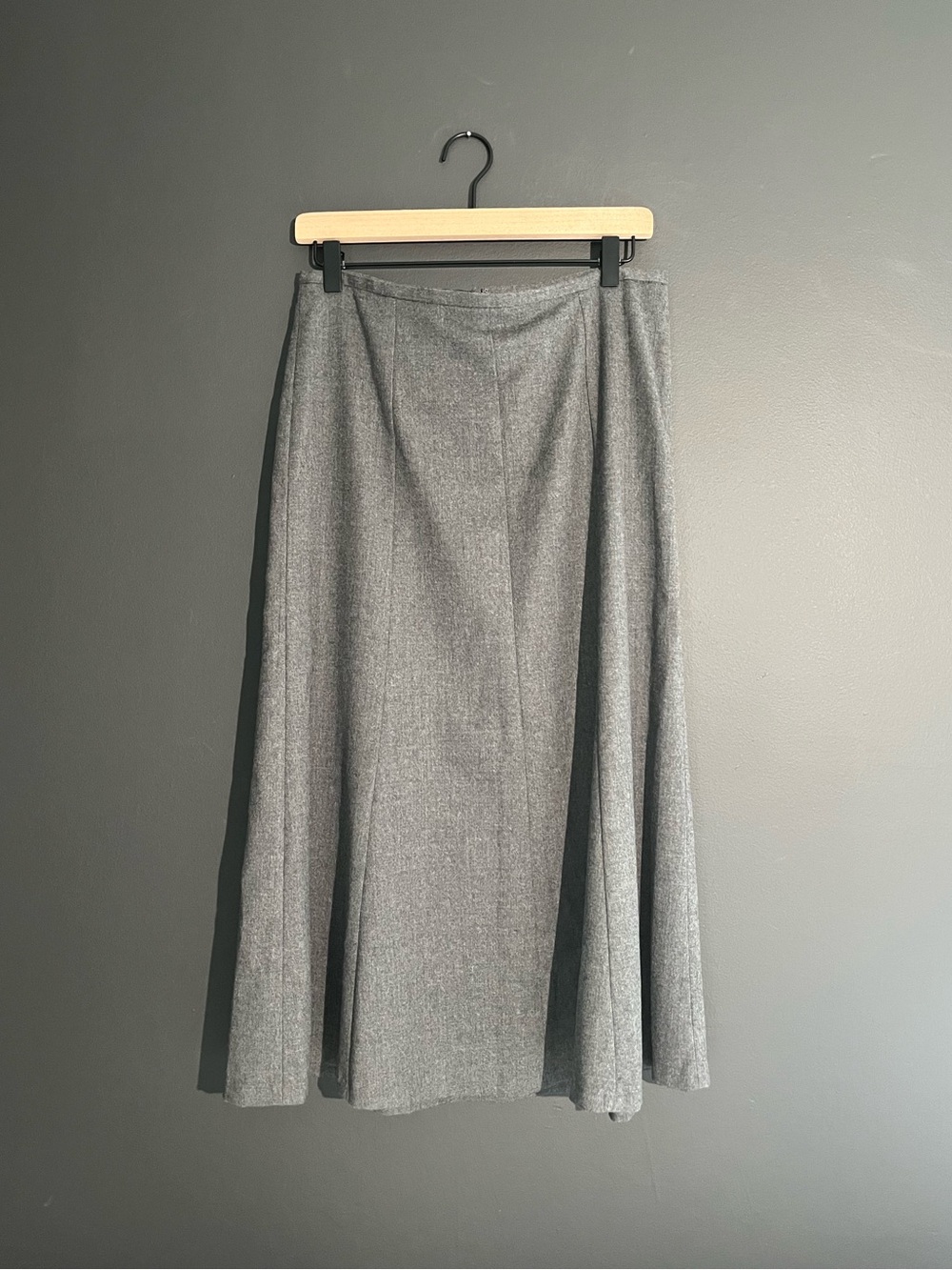 Talbots Italian Flannel Wool A-Line Midi Skirt - Size 4
